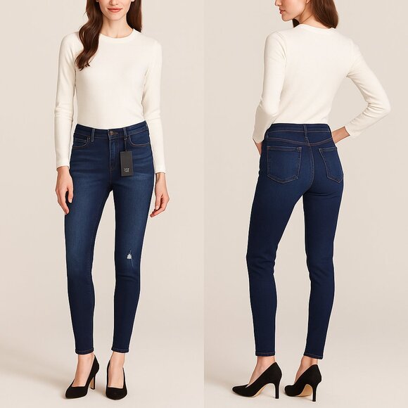 Kut from the Kloth Denim - NWT✨KUT🌹FROM THE KLOTH High-Rise Donna Ankle Skinny Jeans Sz 10 👖 Distressed